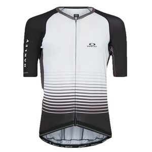 Oakley Men's Icon Jersey 2.0 White Full Zip Short Sleeve Cycling Jersey Size S